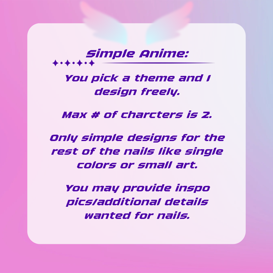 Simple Anime (1-2 characters)