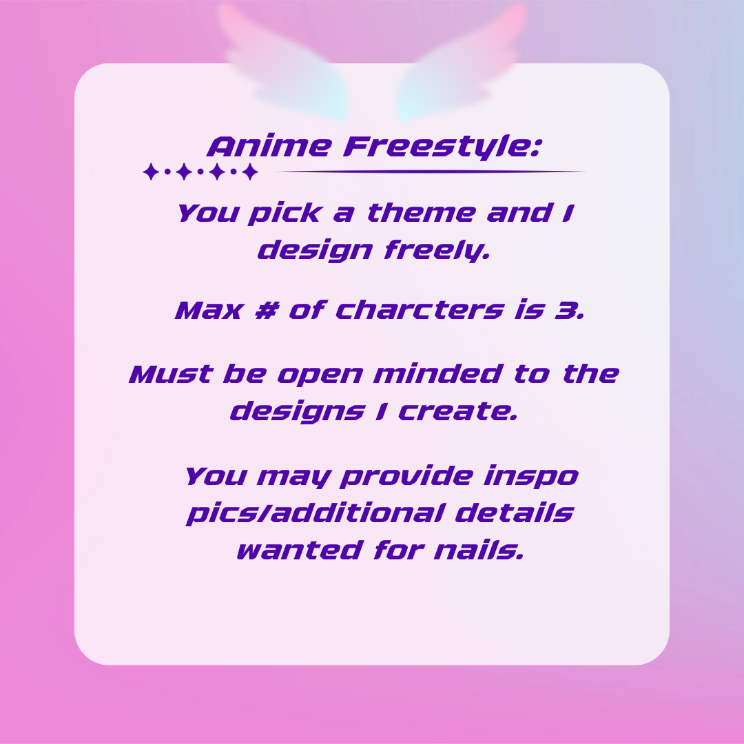 Freestyle Anime (1-3 Charcters)
